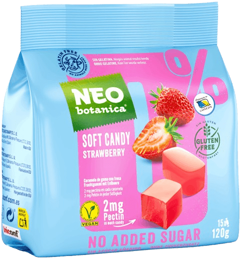(826) Neo Botanica STRAWBERRY 0% Sugar Jelly 120g - PLANET OF SWEETS - 120g - 826