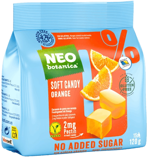 (829) Neo Botanica ORANGE 0% Sugar Jelly 120g - PLANET OF SWEETS - 120g - 829