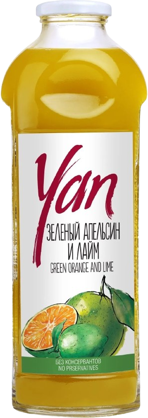(L019) Yan Green Orange & Lime Nectar, 930 ml