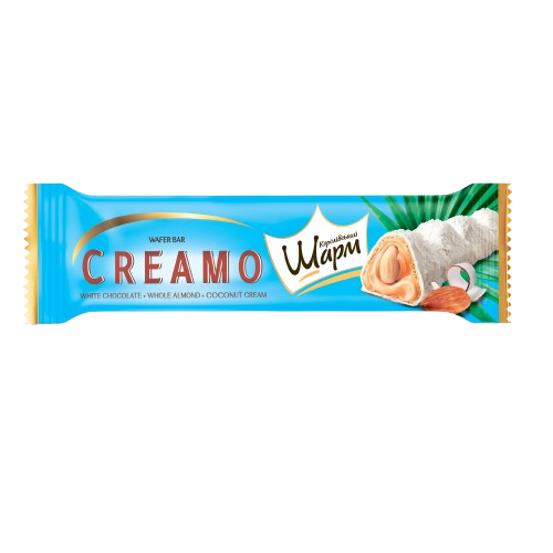 (UA256) Bar Creamo" with whole almond and chocolate cream 2PCS