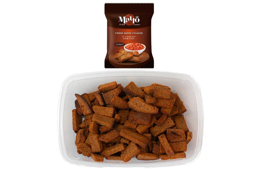 Fried rye croutons adzhika flavor 195g – Ukrainian snacks
