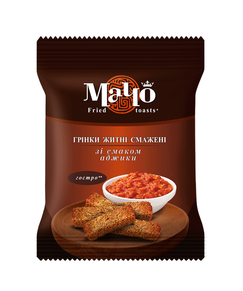 Fried rye croutons adzhika flavor 195g – Ukrainian snacks