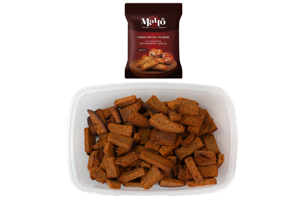 Fried rye croutons grilled veal flavor 195g – Ukrainian snacks