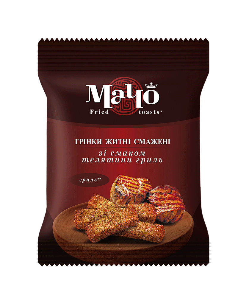 Fried rye croutons grilled veal flavor 195g – Ukrainian snacks