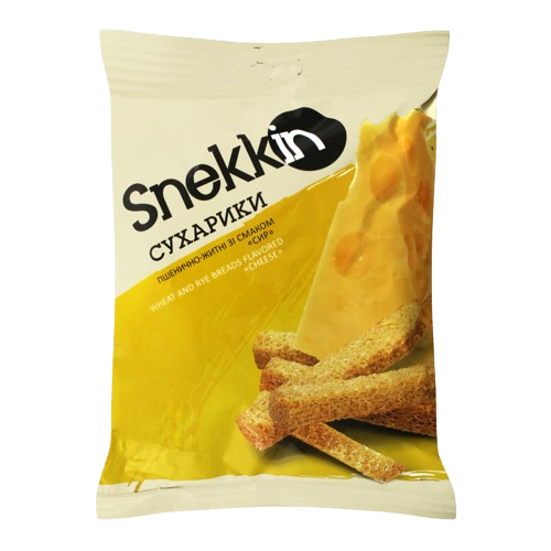 Snekkin wheat-rye croutons cheese flavor 210g – Ukrainian crispy snacks