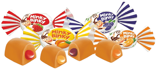(UA110) TOFFEE SWEETS MINKY - BINKY - PLANET OF SWEETS - Toffee, Caramel - 100g - UA110