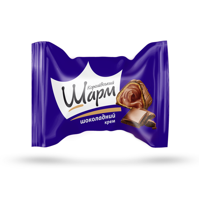 AVK Korolevskiy Sharm – Ukrainian chocolate candies with rich chocolate cream filling – soft creamy sweets and classic Ukrainian candies by AVK