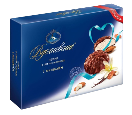 (585) Zephyr Vdohnovenie IN DARK CHOCOLATE with almonds 275g