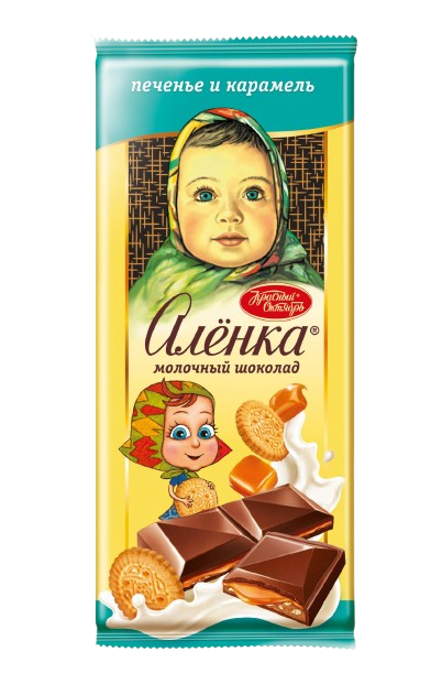 (852) Alenka Chocolate with Cookie and Caramel Filling 85g