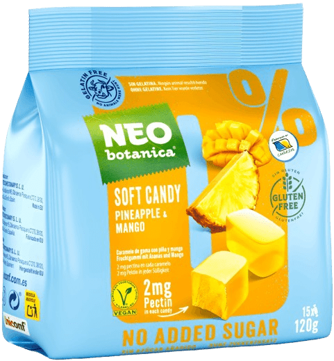 (828) Neo Botanica PINEAPPLE MANGO 0% Sugar Jelly 120g - PLANET OF SWEETS - 120g - 828