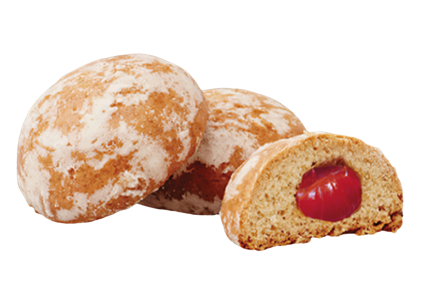 Delicia– Ukrainian gingerbread with cherry filling – soft fruit-filled pastries and traditional sweets from Ukraine