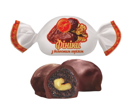 (UA206) Candies "Date with Nut in Glaze" 1KG package.