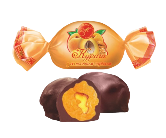 Candy with dried apricot and walnut filling – Ukrainian candies