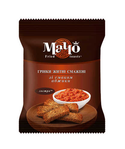 Fried rye croutons adzhika flavor 195g – Ukrainian snacks