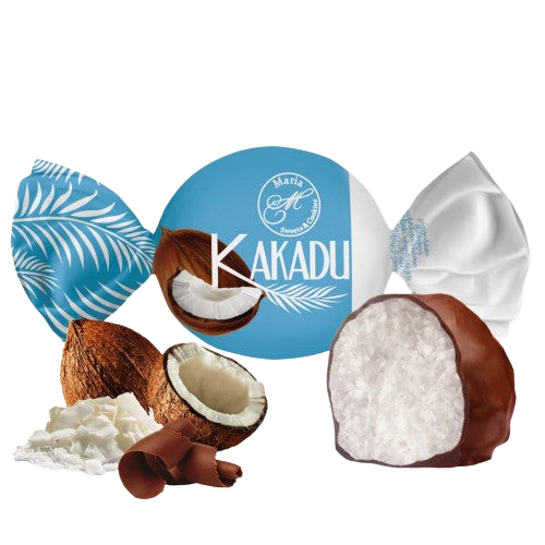 Kakadu round coconut candy with soft coconut filling – TM Maria Ukrainian candies