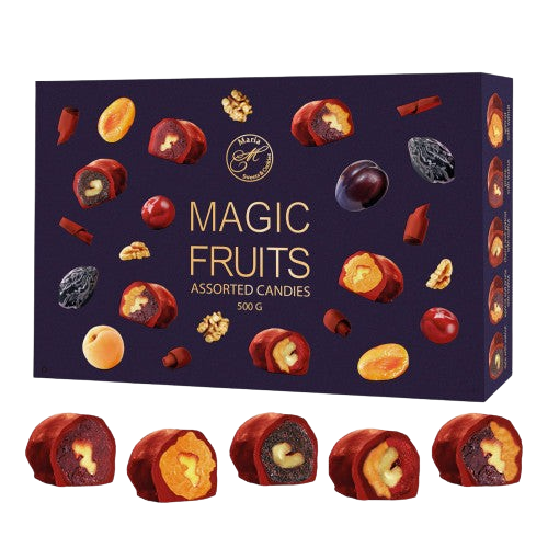 Magic Fruits Candy Set 500g – Ukrainian assorted sweets with a variety of fruity flavors