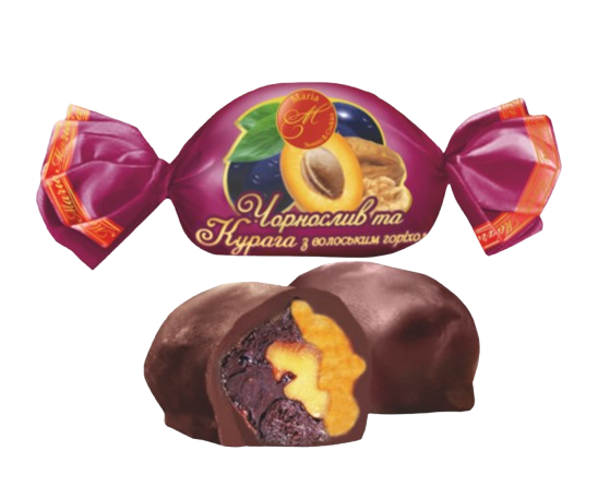 Candy with prunes, dried apricot, and walnut filling – Ukrainian candies