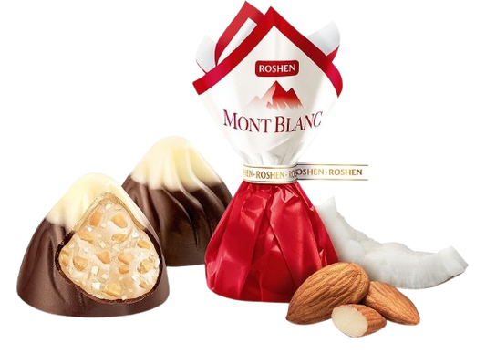 (UA291) Roshen Mont Blanc – Candy with Coconut Cream and Almonds
