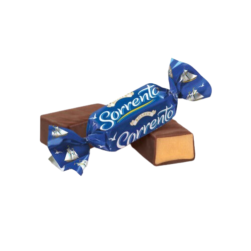 Roshen Sorrento – Ukrainian chocolate candies with brandy-flavoured cream filling – elegant liquor sweets and premium Ukrainian confectionery by Roshen


