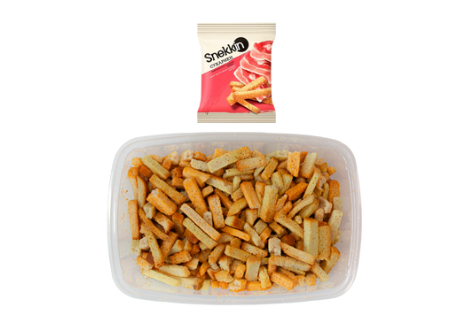 Snekkin wheat and rye bacon-flavored croutons 210g – crispy Ukrainian snacks