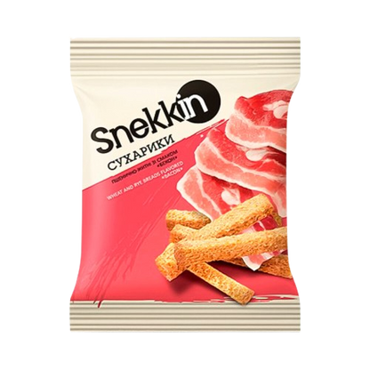 Snekkin wheat and rye bacon-flavored croutons 210g – crispy Ukrainian snacks