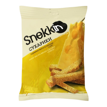 Snekkin wheat-rye croutons cheese flavor 210g – Ukrainian crispy snacks