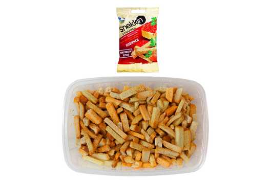 Snekkin wheat-rye croutons red caviar flavor 210g – Ukrainian crispy snacks