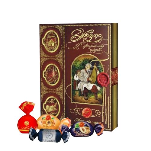 Souvenir Candy Set "Kobzar" with prunes, dried apricot, nut, and cocoa candies – Ukrainian candies