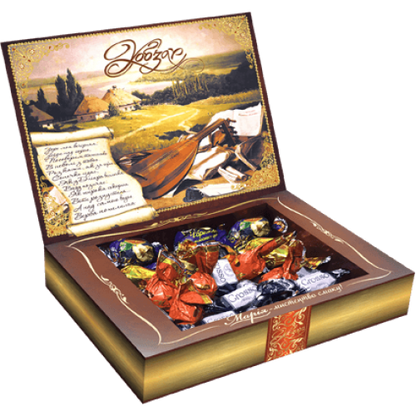 Souvenir Candy Set "Kobzar" with prunes, dried apricot, nut, and cocoa candies – Ukrainian candies