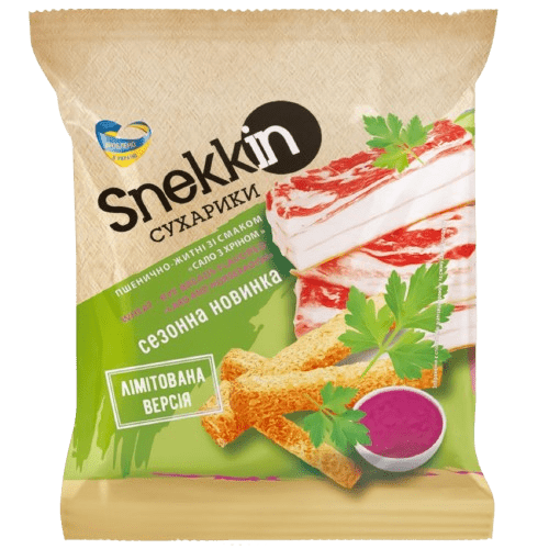 (UA191) Snekkin wheat - rye crackers with lard flavor and horseradish 210g - PLANET OF SWEETS - Box 210g - UA191