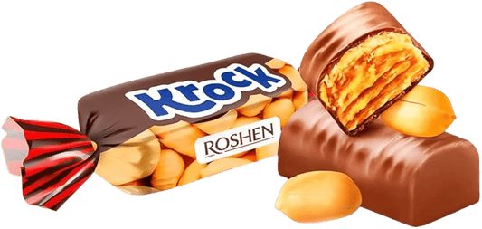 (UA243) Krock glazed with peanut paste 1KG package - PLANET OF SWEETS - 1000g - 1KGUA243