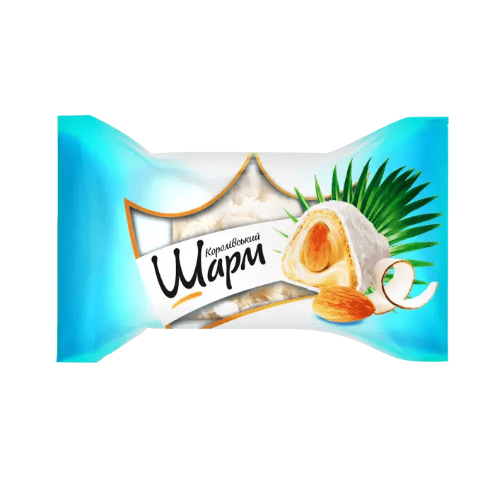 (UA252) "Royal Charm" with coconut filling and whole almond 1KG package.