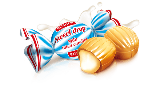 (UA018) Molochnaya kaplya (Milk drop) 1KG package - PLANET OF SWEETS - 1000g - 1KGUA018